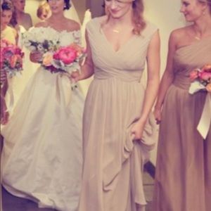 Chiffon Bridesmaid Dress in Cappuccino
